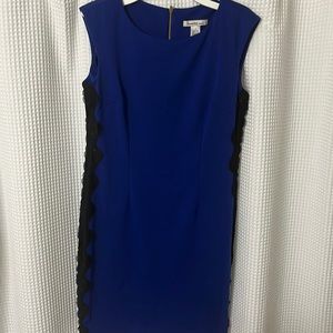 Blue with black lace dress Laundry by design size 8